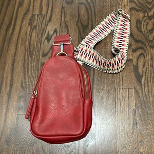 Anthropologie Liberty Sling Bag in Red